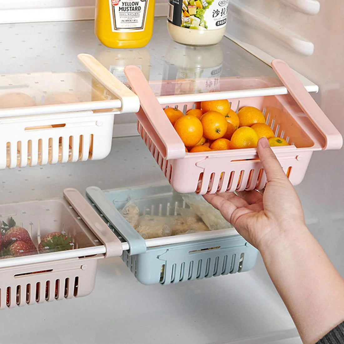 Expandable Fridge Basket for Multipurpose Storage